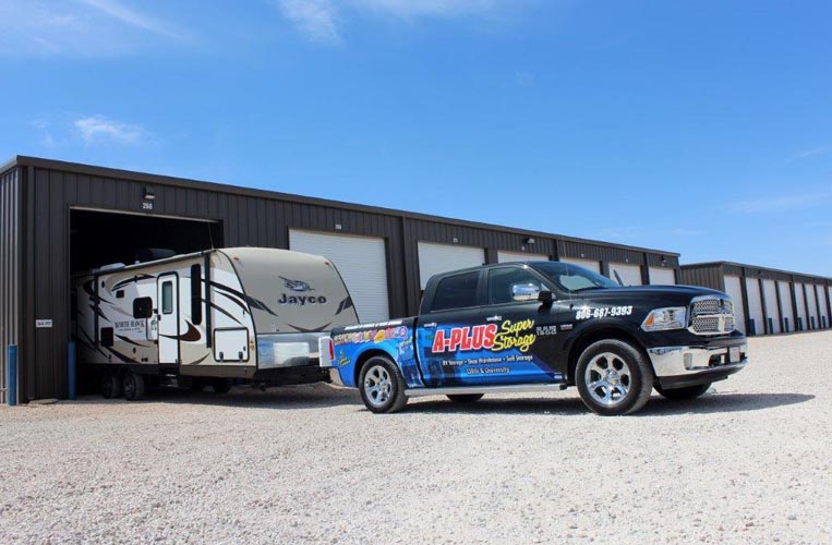 A-Plus Super Storage offers RV storage, enclosed and canopy!